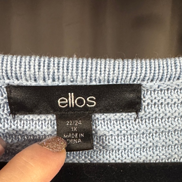 Light Blue Ribbed Sweater - Picture 2 of 5